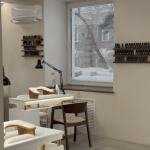 Crystal Luxe White Gold Nail Table Single Version with Refined Minimal Aesthetic